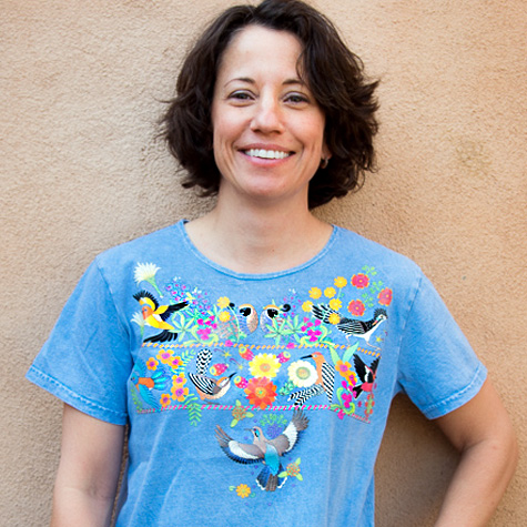 The Fat Finch Boutique for Bird Lovers | Southwestern Birds Chambray T-shirt by Sabaku