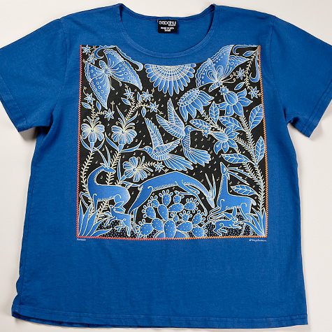 The Fat Finch Boutique for Bird Lovers | Southwestern Style Flora and Fauna Short Sleeve T-shirt by Sabaku