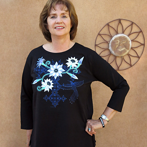 The Fat Finch Boutique for Bird Lovers | Night Bloom T-shirt by Sabaku
