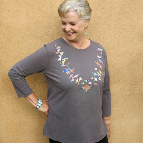 Bird Necklace T-shirt by Sabaku from The Fat Finch Boutique for Bird Lovers