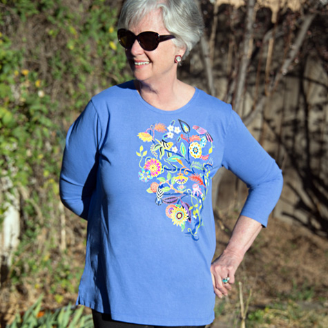 The Fat Finch Boutique for Bird Lovers | Arbol de Vita Super Blue T-shirt by Sabaku