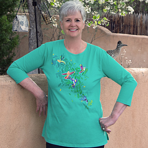 The Fat Finch Boutique for Bird Lovers | Arbol de Vita Super Blue T-shirt by Sabaku