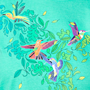 The Fat Finch Boutique for Bird Lovers | Sabaku Teal Hummingbird t-shirt