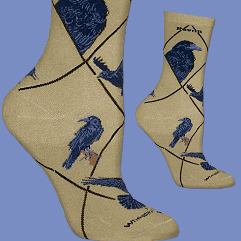 The Fat Finch Boutique for Bird Lovers | Ravens Socks by Wheel House Designs