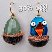 The Fat Finch Boutique for Bird Lovers | Bird Jewelry | Chickenscratch Earrings