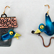 The Fat Finch Boutique for Bird Lovers | Bird Jewelry | Chickenscratch Earrings