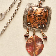 The Fat Finch Boutique for Bird Lovers | Bird Jewelry |  Bird and Leaf Necklace by Lesley Aine McKeown