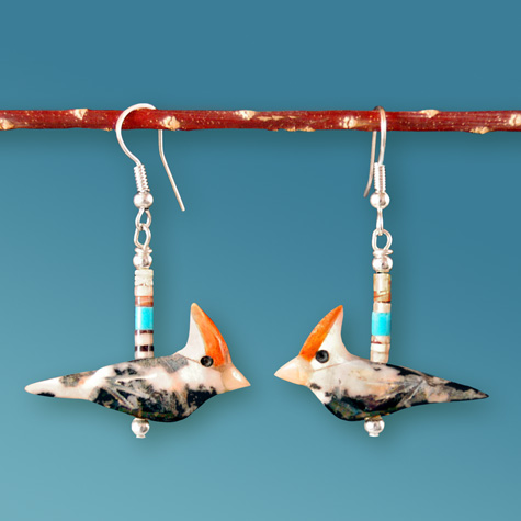 The Fat Finch Boutique for Bird Lovers | Bird Jewelry | Woodpecker Earrings by Matt Mitchell