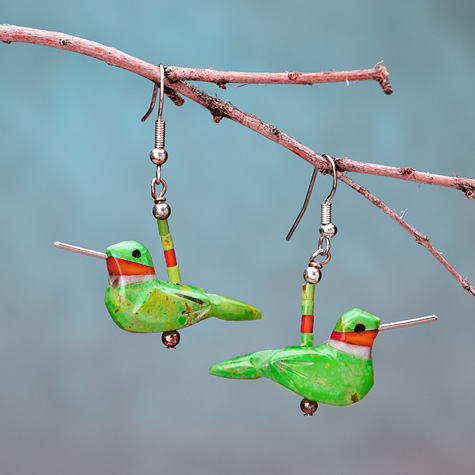 The Fat Finch Boutique for Bird Lovers | Bird Jewelry | Hummingbird Fetish Earrings by Matt Mitchell