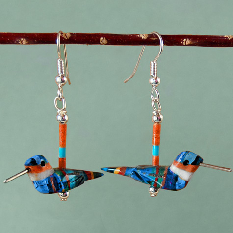 Rainbow Calsilica Hummingbird Necklace by Matt Mitchell from The Fat Finch Boutique for Bird Lovers