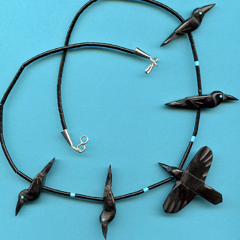 The Fat Finch Boutique for Bird Lovers | Bird Jewelry | Raven Necklace by Matt Mitchell