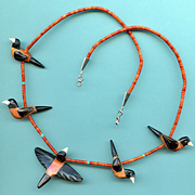 Hand-Carved Orioles Fetish Necklace by Matt Mitchell