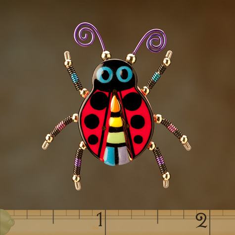The Fat Finch Boutique for Bird Lovers | >Ladybug with Legs Pin by Sean Brown Jewelry