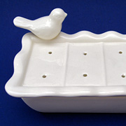The Fat Finch Boutique for Bird Lovers | Ceramic Perching Bird Soap Dish