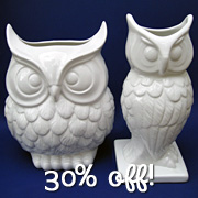 The Fat Finch Boutique for Bird Lovers | Home Decor Ceramic Owl Vases