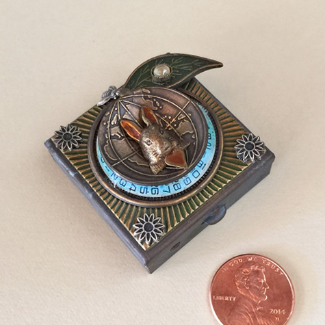 Brass Rabbit Box by Mullanium from The Fat Finch Boutique for Bird Lovers