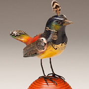 The Fat Finch Boutique for Bird Lovers | Golden Bird on Opera Glasses Sculpture by Mullanium