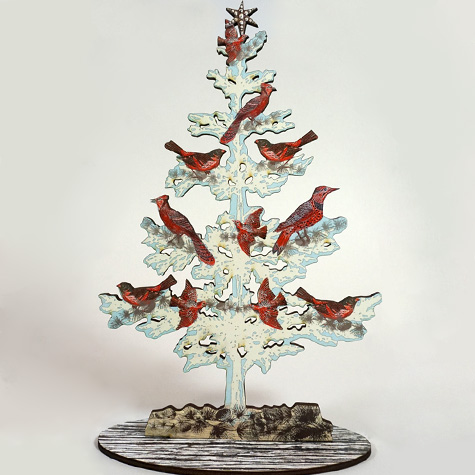 Pop Up Holiday Tree on Stand from The Fat Finch Boutique for Bird Lovers