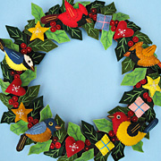 The Fat Finch Boutique for Bird Lovers | Home Decor Felt Holiday Bird Wreath