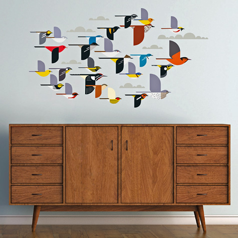Flock of Birds Wall Decor by Charley Harper from The Fat Finch Boutique for Bird Lovers
