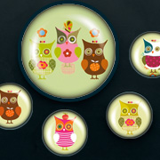 The Fat Finch Boutique for Bird Lovers | iPop Big Click Pop Art Owls Magnets