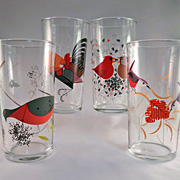 The Fat Finch Boutique for Bird Lovers | Charley Harper Tall Drinking Glasses
