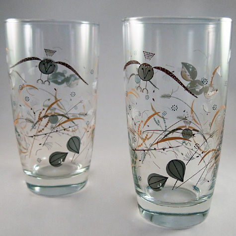 The Fat Finch Boutique for Bird Lovers | Charley Harper Tall Drinking Glasses