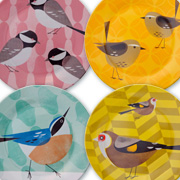 Chirpy Coal Tits and Goldfinches Tea Towels from The Fat Finch Boutique for Bird Lovers