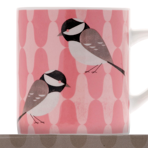 Chirpy Coal Tits Porcelain Mug from The Fat Finch Boutique for Bird Lovers