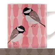 Chirpy Coal Tits and Goldfinches Tea Towels from The Fat Finch Boutique for Bird Lovers