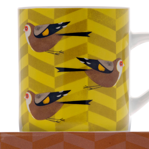 Chirpy Coal Tits Porcelain Mug from The Fat Finch Boutique for Bird Lovers
