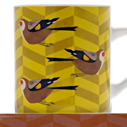 Chirpy Coal Tits and Goldfinches Tea Towels from The Fat Finch Boutique for Bird Lovers