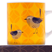 Chirpy Coal Tits and Goldfinches Tea Towels from The Fat Finch Boutique for Bird Lovers