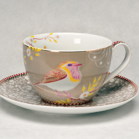 The Fat Finch Boutique for Bird Lovers | Single Bird Cup and Saucer Set by Pip Studio