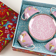 The Fat Finch Boutique for Bird Lovers | Pip Studio Bird Cups and Saucers, Boxed Set of 4