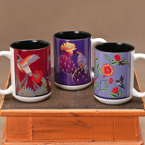 The Fat Finch Boutique for Bird Lovers | Southwestern Style Mugs with Bird Art