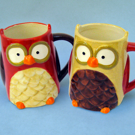 The Fat Finch Boutique for Bird Lovers | Ceramic Owl Mugs