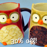 The Fat Finch Boutique for Bird Lovers | Ceramic Owl Mugs