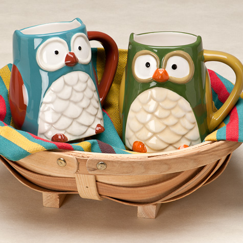 The Fat Finch Boutique for Bird Lovers | Ceramic Owl Mugs