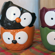 The Fat Finch Boutique for Bird Lovers | Ceramic Owl Bowls