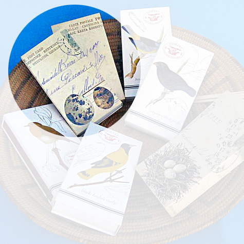 The Fat Finch Boutique for Bird Lovers | Matches with Vintage Bird Art Matchboxes