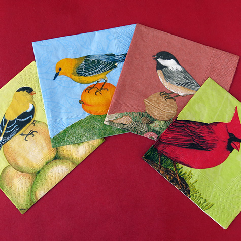 Bird Cocktail Napkins from The Fat Finch Boutique for Bird Lovers