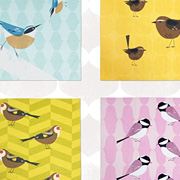 Owl and Fox Kitchen Dish Towels from The Fat Finch Boutique for Bird Lovers