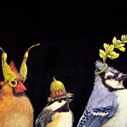 The Fat Finch Boutique for Bird Lovers | Songbirds in Hats Paper Placemats