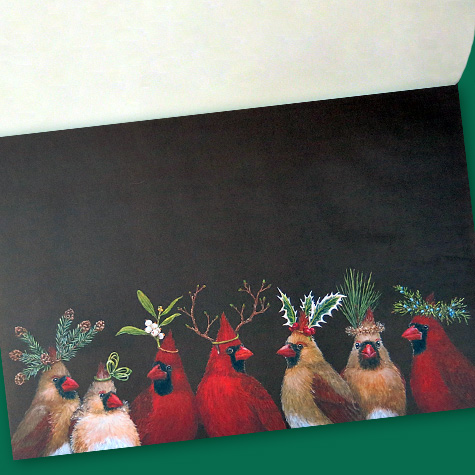 The Fat Finch Boutique for Bird Lovers | Holiday Cardinals Paper Placemats