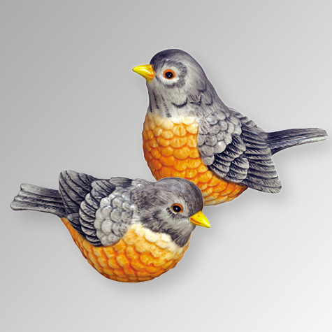 Ceramic Robins Salt and Pepper Set from the The Fat Finch Boutique for Bird Lovers