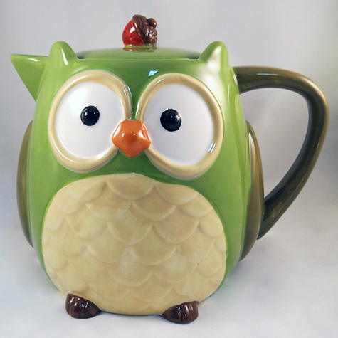 Ceramic Owl Teapot from The Fat Finch Boutique for Bird Lovers