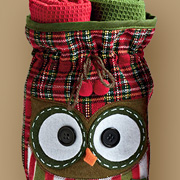Owl Towel Gift Bag from The Fat Finch Boutique for Bird Lovers