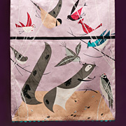 The Fat Finch Boutique for Bird Lovers | Charley Harper Feeding Station Kitchen Towel