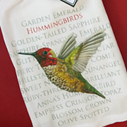 Hummingbird Kitchen Towel by Mary Lake Thompson from The Fat Finch Boutique for Bird Lovers